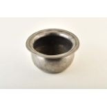 An 18th century pewter chamber pot. With touchmark for Birch & Villers, Birmingham. 11 x 23cm. For a