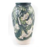 Moorcroft Angels Trumpets vase, after Anji Davenport, Moorcroft Collector's Club mark and 1003 to