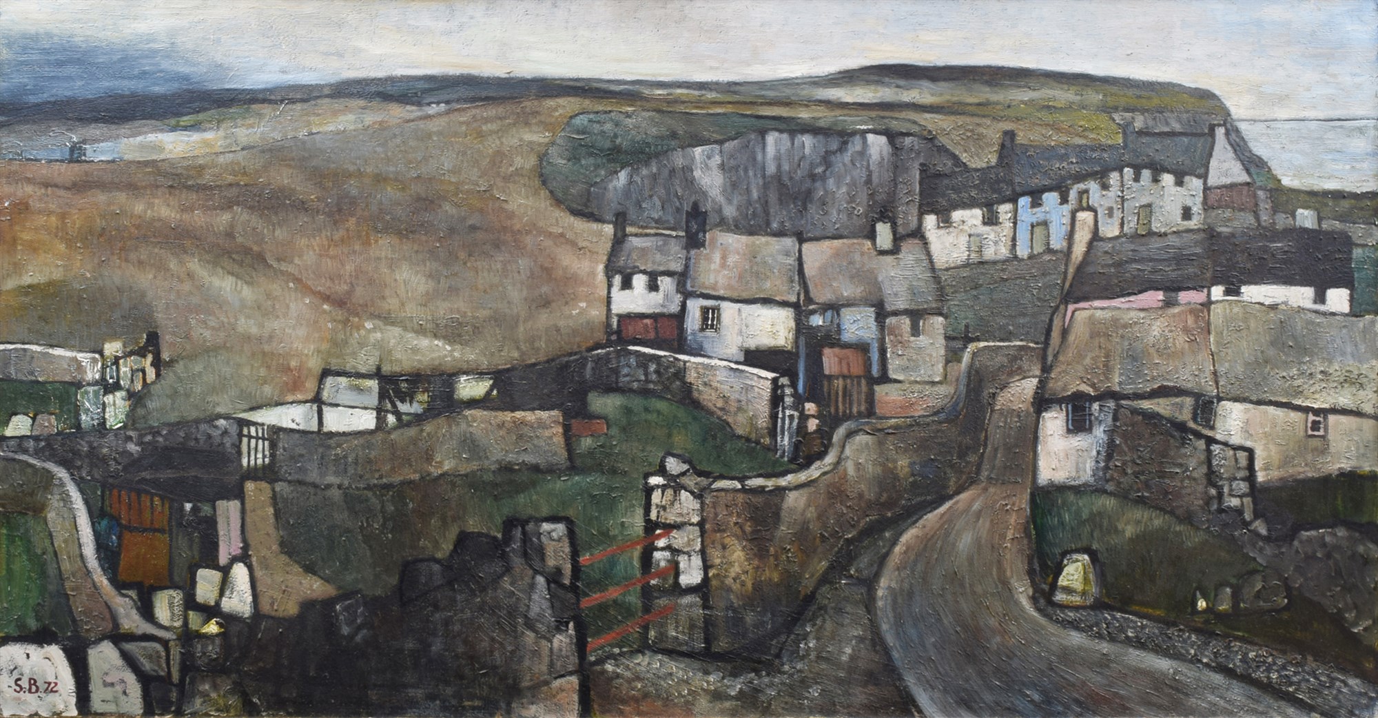 William Harold Stephen Bunce (1920-1995), "Cottages in Anglesey", initialled and dated '72, titled