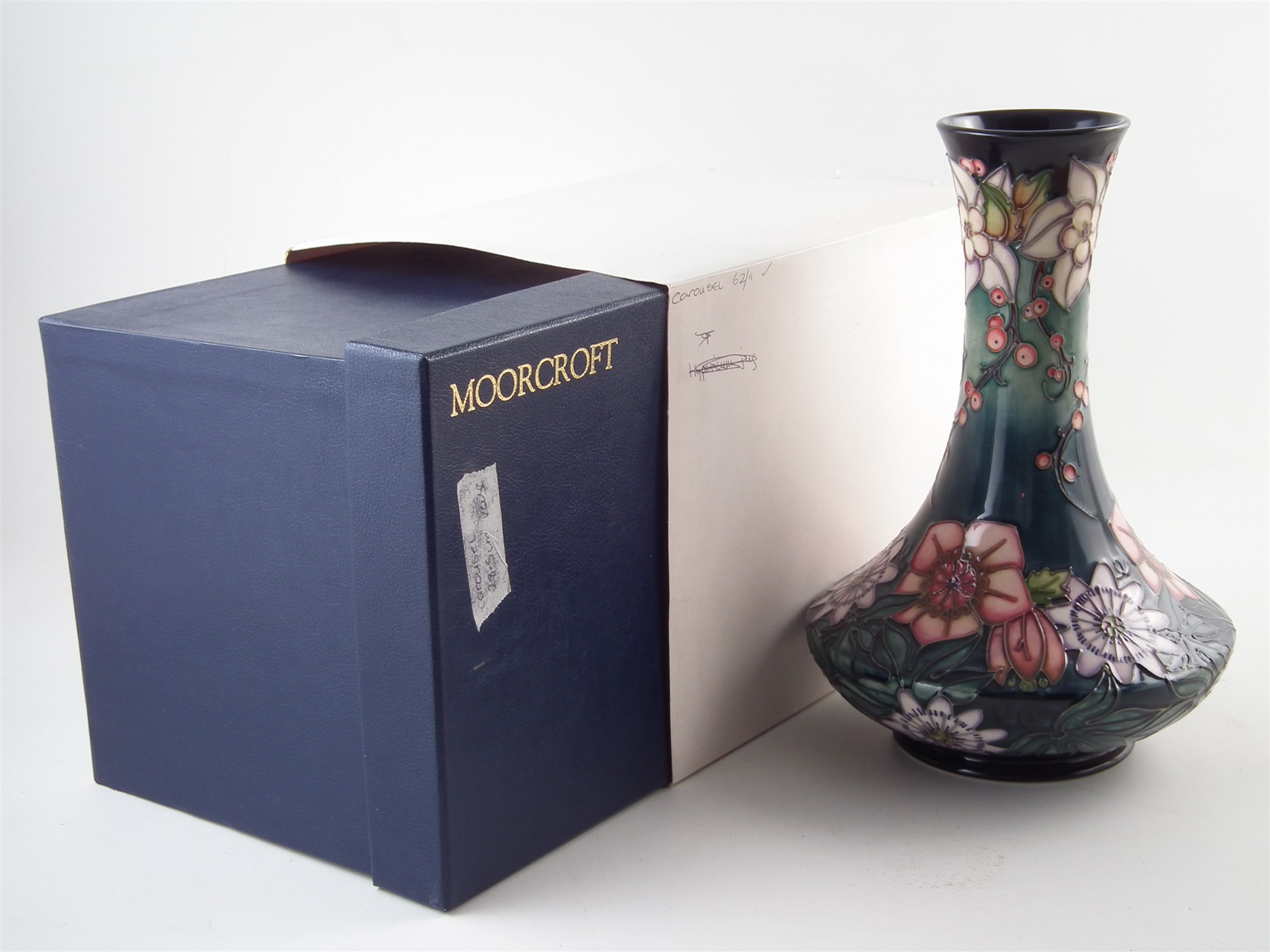 Moorcroft Carousel vase, after Rachel Bishop, numbered 671, with box, 28cm high For a condition - Image 3 of 3