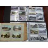 Approximately 490 postcards Stoke on Trent area, 1900-1940 some reproduction, three albums.