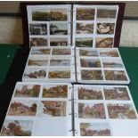 Three albums containing approximately 1100 postcards of coastal towns of English counties and