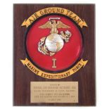 United States Marine Corps presentation plaque, reading 'Air Ground Team Marine Expeditionary Force'