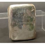 A small silver vesta case with inscription "Boor War, Welcome Home, Whitchurch, 1901" Conditions