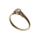 0.25ct diamond platinum and 18ct white gold solitaire ring Conditions reports are not available