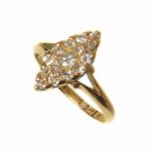 18ct gold diamond marquise shaped ring Conditions reports are not available for our Interiors Sale.