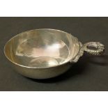 Small silver bowl and snake handle, gross weight approx. 75.6g, marks for John Henry Odell,