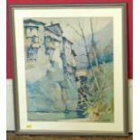 Framed watercolour by Markouitch titled "Royan". Conditions reports are not available for our