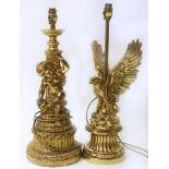 Two brass table lamps Conditions reports are not available for our Interiors Sale.