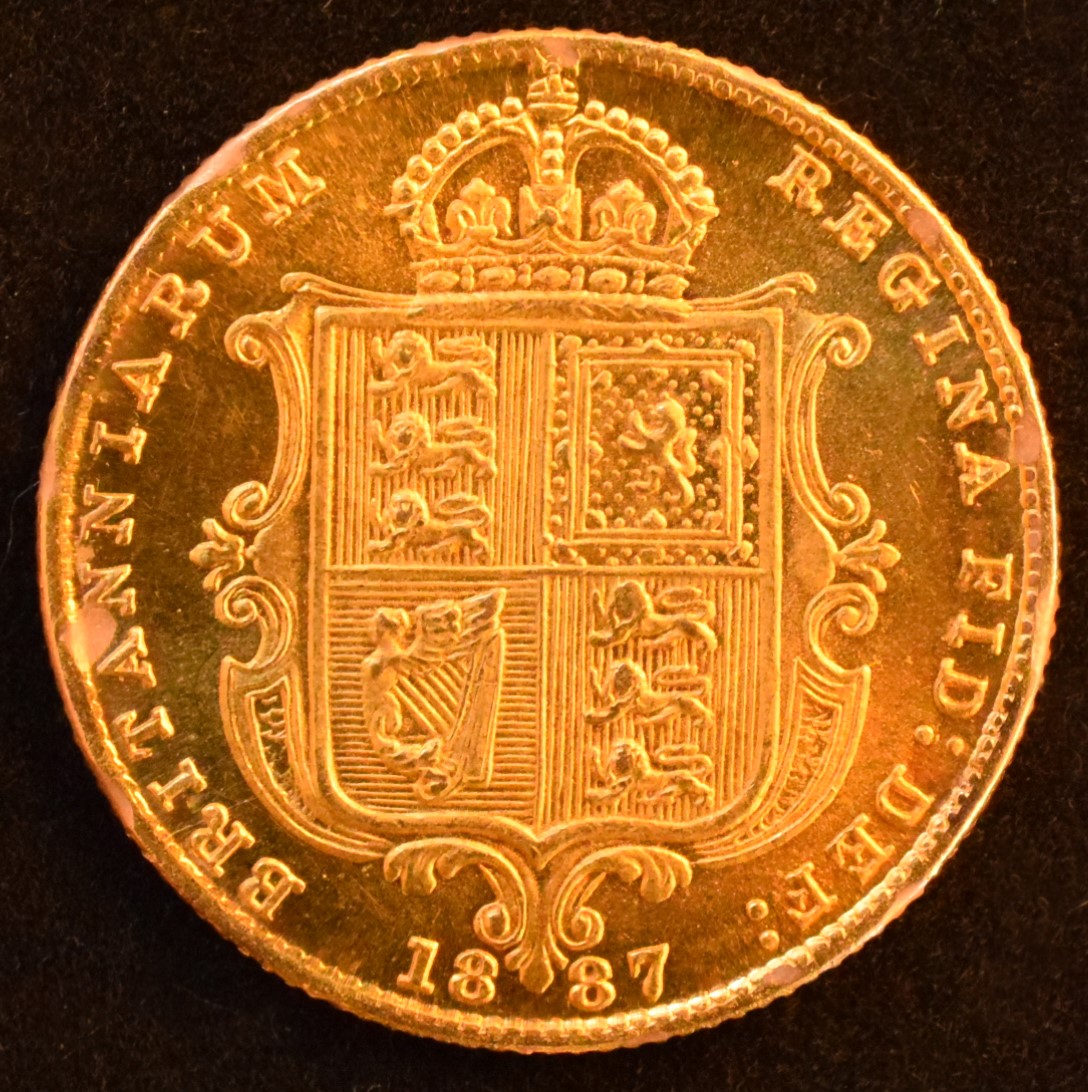 Queen Victoria, Half-Sovereign, 1887, Jubilee bust l. R. High shield, edge milled, gold, weight 3. - Image 2 of 2