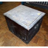 Victorian painted pine blanket box 56 x 47 x 49 high Condition reports are not available for our