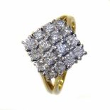 18ct gold marquise shaped diamond cluster ring Condition reports are not available for our Interiors