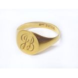 22ct gold signet ring, approximately 5.1g Condition reports are not available for our Interiors