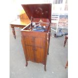 An Academy cabinet wind-up gramophone Condition reports are not available for our Interiors Sale.