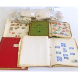 Stamp collection in four albums, packets and loose including GB 1948 wedding £1 unmounted mint