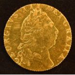 King George III, Guinea, 1798, Fifth laureate head r. R. 'Spade'-shaped shield, edge milled, gold,