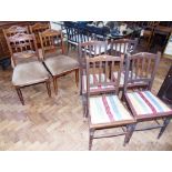 Two sets of four Edwardian chairs (8) Condition reports are not available for our Interiors Sale.