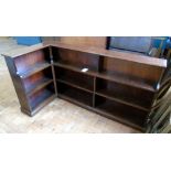 Mahogany L-shaped corner open bookcase Condition reports are not available for our Interiors Sale.