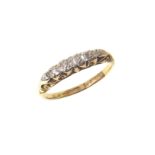 small diamond 5-stone ring, size I1/2, gross weight 2.1g Condition reports are not available for our