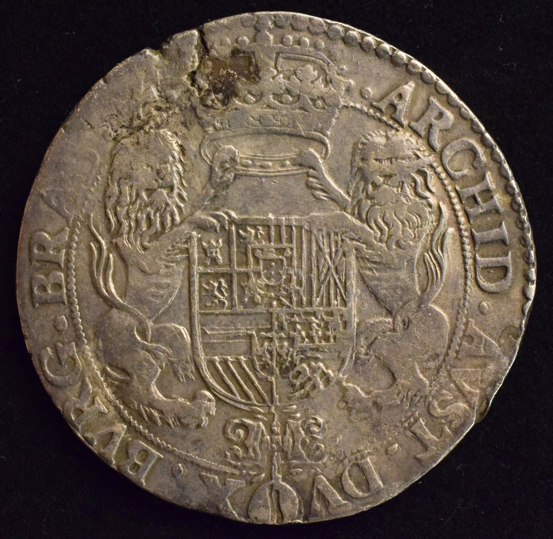 King Philip IV, Ducaton, 1639, Spanish Netherlands - Brabant, Antwerp mint, Draped and armoured bust - Image 2 of 2