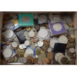 Large collection of old British and foreign world coins.