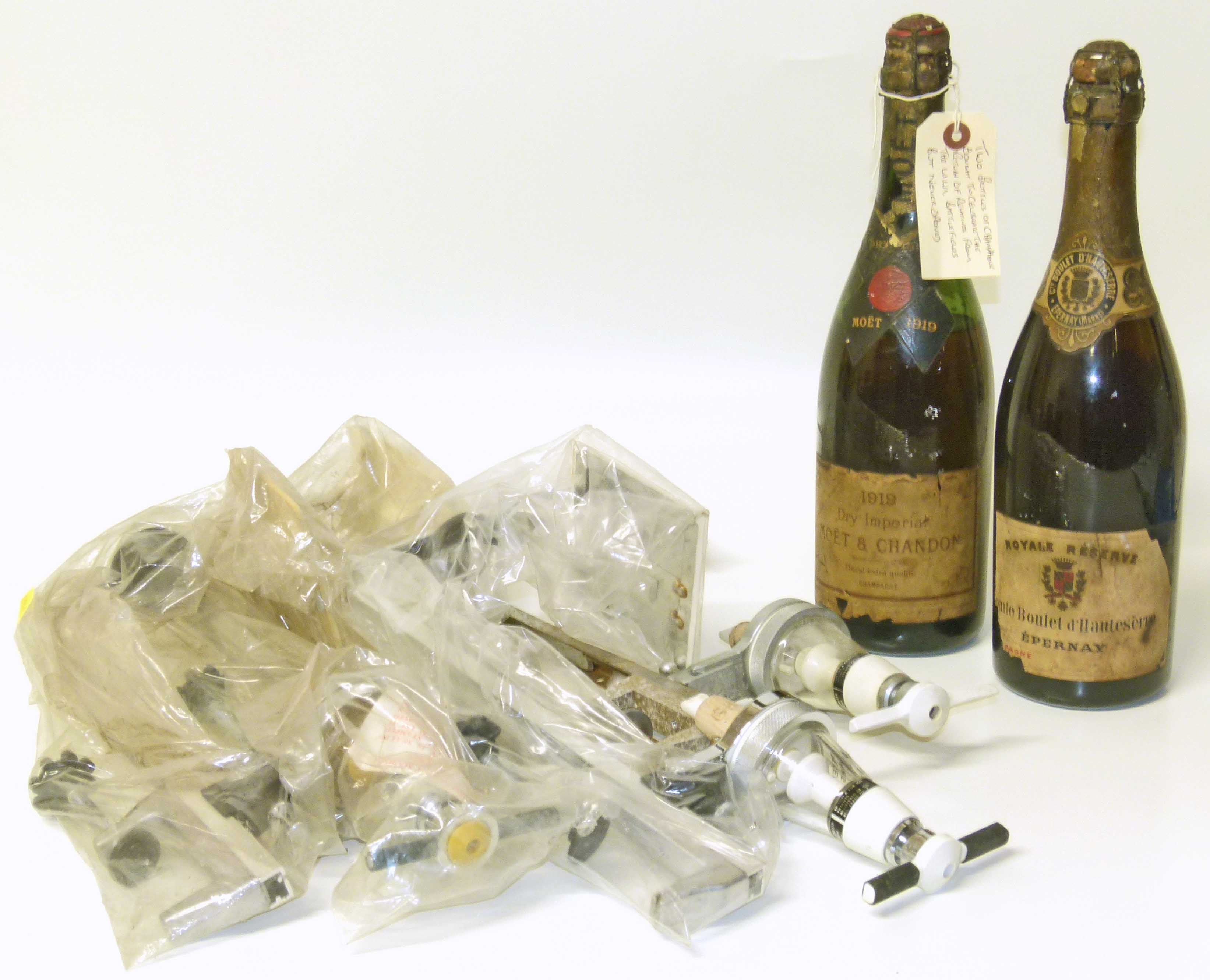 A bottle of Moet & Chandon from 1919 given to celebrate the close of the First World War and a