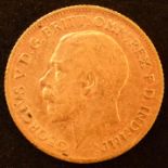 King George V, Half-Sovereign, 1911, Bare head l. R. St George and dragon, London Mint, edge milled,