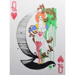 Vic Quigley, 20th century, "The Queen of Hearts" - the first in a series of illustrated playing