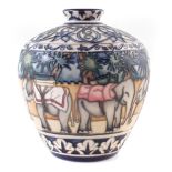 Moorcroft vase, decorated with Kerala pattern after Beverley Wilkes No. 322/400, marked as a second,