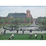 Tom Dodson (1910-1991), "Ordsall Park, Salford", signed, oil on board, 45 x 60.5cm, 17.75 x 23.75in.