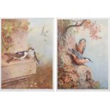 After Archibald Thorburn (1860-1935), "Nuthatches", and "House Martins", both signed in pencil in