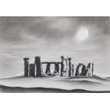 Trevor Grimshaw (1947-2001), "Stones in the Moonlight", signed and titled, graphite, 21 x 29.5cm,