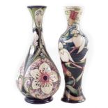 Two Moorcroft vases , decorated with African Bride pattern after Rachel Bishop, the other with
