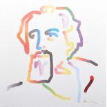 Anthony Brown, 20th century, Portrait of Charles Dickens, signed and dated '04, acrylic on canvas,