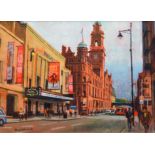 David Edwards, 20th century, "The Palace", signed, titled on verso, acrylic on canvas, 29 x 39cm,