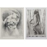 Mark Clark (1959-), "Male Torso" and "Standing Female", both signed and dated '98 and '99 in