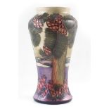 Moorcroft vase , decorated with Furzey Hill pattern after Rachel Bishop, marked as a second 26cm