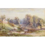 Frank Gresley (1885-1936), "Ingleby, Derbyshire", signed, watercolour, 23 x 35.5cm, 9 x 14in. For