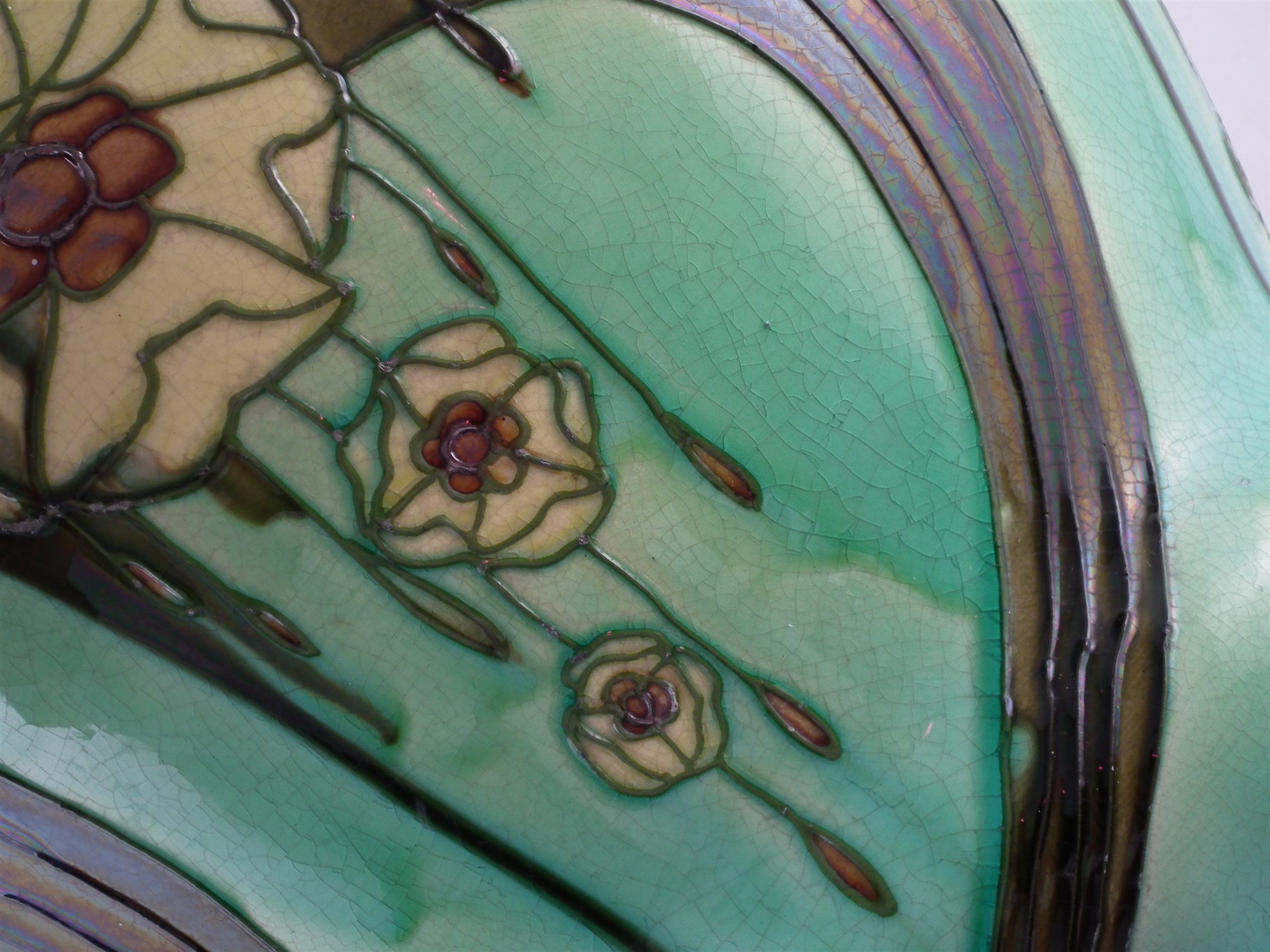 Minton secessionist jardinière, tube lined with stylised flowers, date code for 1905, No.12 to base, - Image 4 of 7