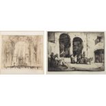 William Walcot R.E. (1874-1943), "Interior of St. Peter's, Rome", 1919, signed in pencil in the
