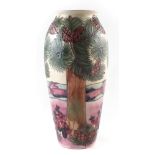 Moorcroft Furzy Hill vase, designed by Rachel Bishop, second, 36cm high For a condition report