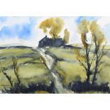 Brian Dobson, 20th century, "Top Withens, Haworth Moor", signed, titled on verso, watercolour, 53