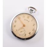 Seven assorted white metal finger wind pocket watches , including three by Ingersoll, three by