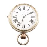 Goliath white metal 1/4 repeater pocket watch , marked '1/4 repeater' to dial, repeater button to