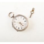 Late Victorian open face silver pocket watch by J.T. Jarvis, Whitchurch