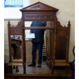 Edwardian walnut over mantle mirror Condition reports are not available for our Interiors Sales.