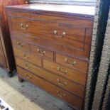 A late Georgian mahogany secretaire chest,