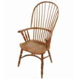 A modern ash high stick back Windsor chair,