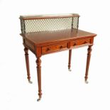 A late 19th century satinwood lady's writing desk,