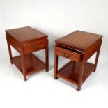 A pair of Oriental style tables